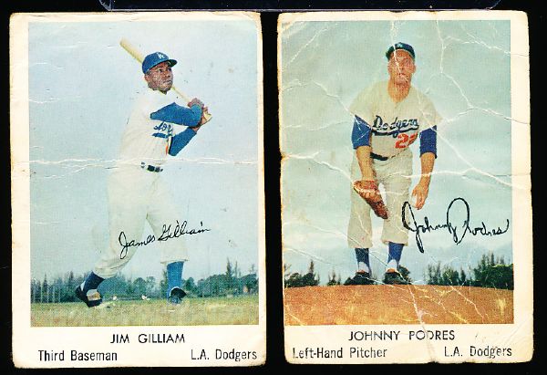 1960 Bell Brand Dodgers- 4 Cards