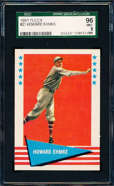 1961 Fleer Baseball Greats- #21 Howard Ehmke- SGC 96 Mint 9 