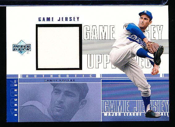 2001 Upper Deck- Game Jersey #C-SK Sandy Koufax