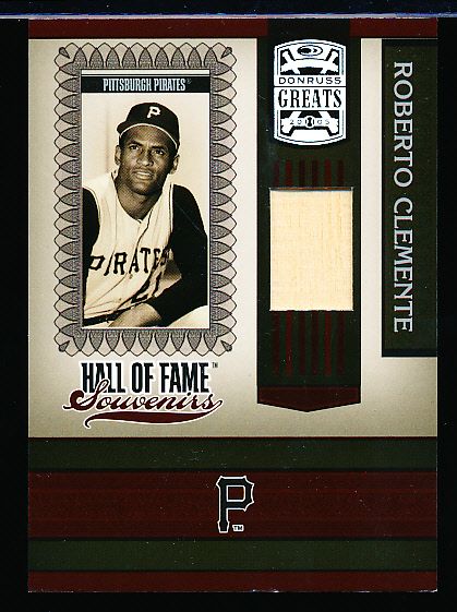 2005 Donruss Greats- Hall of Fame Souvenirs- HOFS-6 Roberto Clemente- Game Used Bat Card