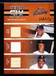 2005 Playoff Absolute Memorabilia Baseball-#TS-52 SF Giants Team Six- #25/150- Mays bat/ McCovey jersey, Morgan bat, Matt Williams bat, J.T. Snow jersey, Deivi Cruz bat