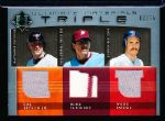 2005 Upper Deck Ultimate Collection Baseball- Ultimate Materials Triple- #UT-RSB Cal Ripken / Mike Schmidt/ Wade Boggs Swatches- #07/15