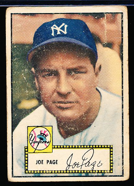 1952 Topps Bb- #48 Joe Page, Yankees- Correct Back- Black Back