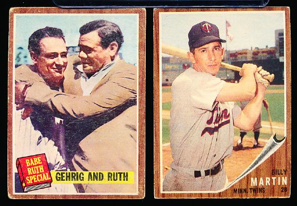 1962 Topps Bb- 6 Cards