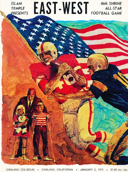 Jan. 2, 1971 East –West All Star Football Game Program At Oakland