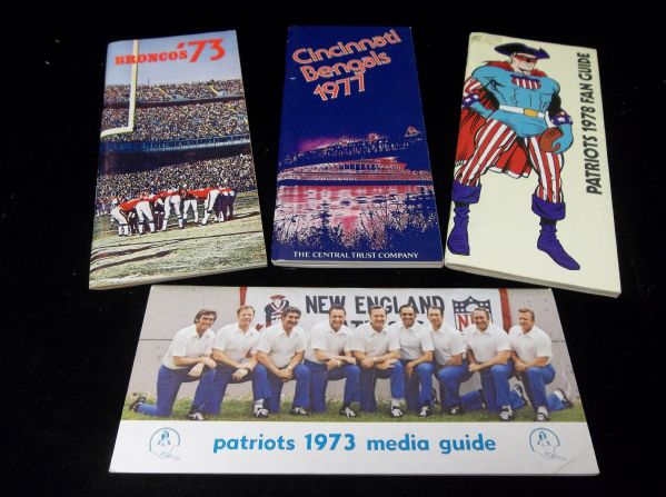 1973-1979 - 8 Diff. NFL Media/Fan Guides