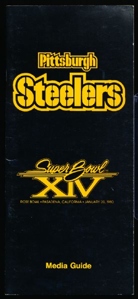 1980 Super Bowl XIV Pitt. Steelers Media Guide