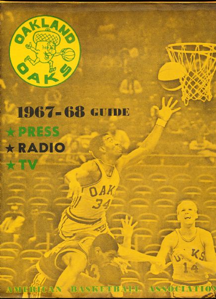 1967-68 Oakland Oaks- 1st Year ABA Press/ Radio/ TV Guide