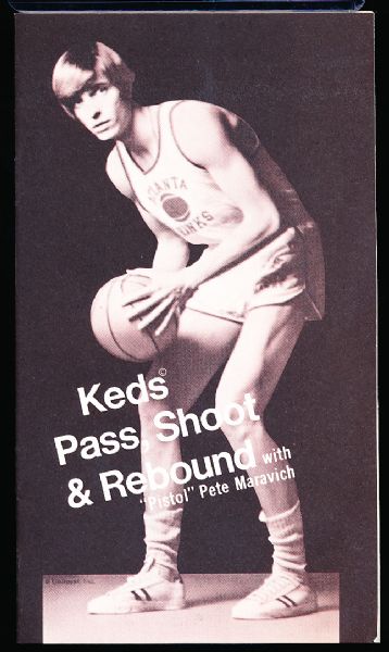 1972 Ked’s /Uniroyal Pass,Shoot & Rebound Booklet with Pete Maravich on cover!