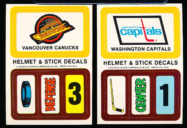 1979-80 Topps Team Stickers- Near Set of 18 of 21