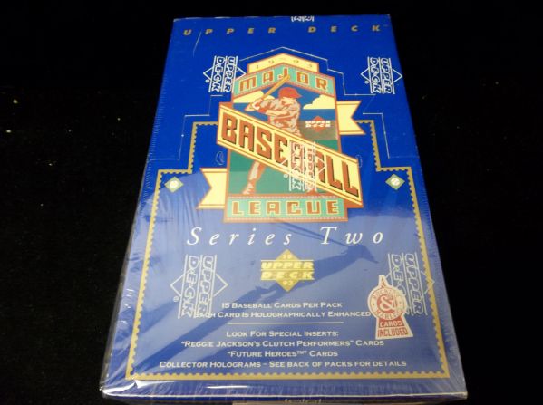 1993 Upper Deck Bsbl.- 1 Unopened Series 2 Wax Box