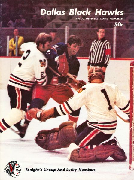 November 3, 1971 Kansas City Blues @ Dallas Black Hawks CHL Program