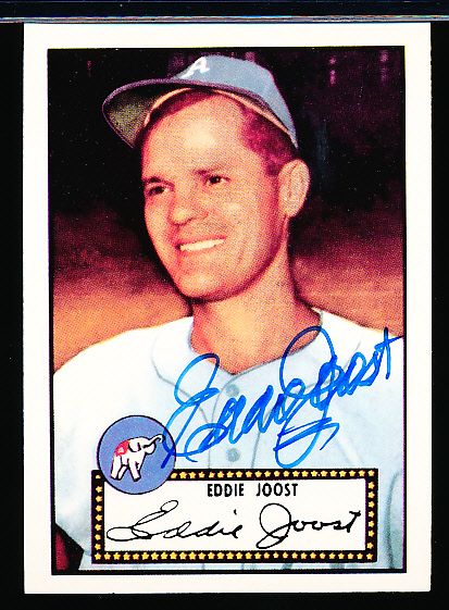 1983 Topps 1952 Reprint Bsbl. #45 Eddie Joost, Athletics- Autographed