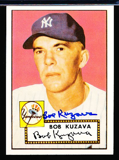 1983 Topps 1952 Reprint Bsbl. #85 Bob Kuzava, Yankees- Autographed