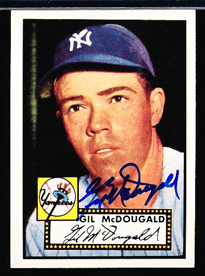 1983 Topps 1952 Reprint Bsbl. #372 Gil McDougald, Yankees- Autographed