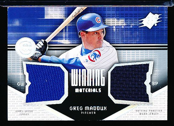 2004 SPx Bb- “Winning Materials Dual Jerseys”- #WM-GM Greg Maddux, Cubs