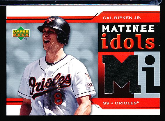 2005 Upper Deck Bb- “Matinee Idols Jerseys”- #MI-CR Cal Ripken Jr., Orioles