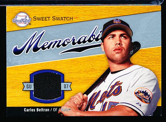 2007 Sweet Spot Bb- “Sweet Swatch”- #SW-CB Carlos Beltran, Mets