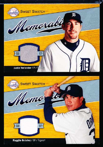 2007 Sweet Spot Bb- “Sweet Swatch”- 2 Diff. Detroit Tigers