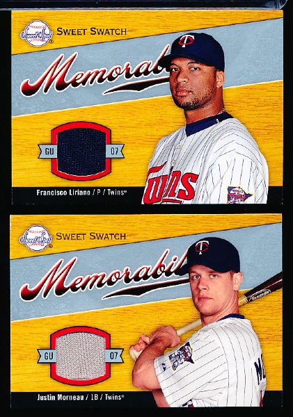 2007 Sweet Spot Bb- “Sweet Swatch”- 2 Diff. Minnesota Twins