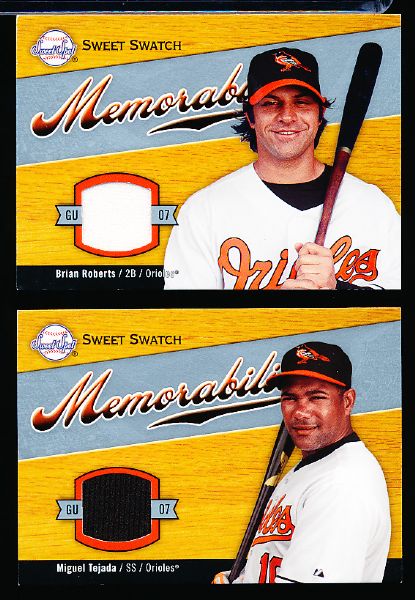 2007 Sweet Spot Bb- “Sweet Swatch”- 2 Diff. Baltimore Orioles