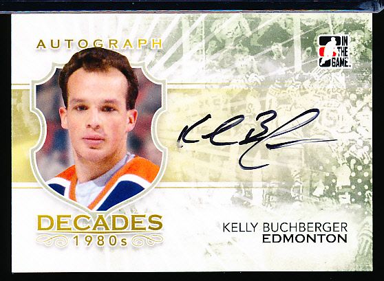 2010 In the Game Decades 1980’s Hockey- “Autographs”- #A-KB Kelly Buchberger, Oilers