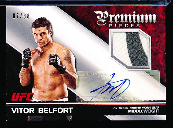 2012 Topps UFC Knockout- “Autographed Premium Pieces”- #APP-VS Vitor Belfort- #87/88 Made!