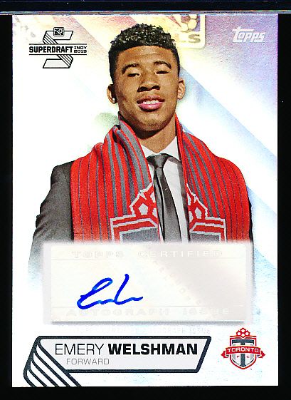 2013 Topps MLS Soccer- “MLS Superdraft Indy Autographs”- #SDA-EW Emery Welshman, Toronto FC