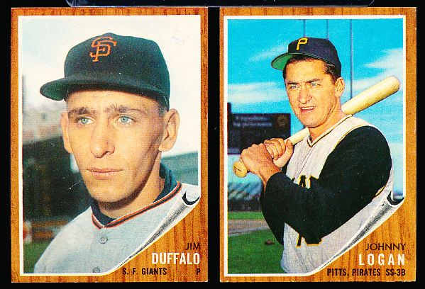 1962 Topps Bb- 8 Diff. Hi#’s