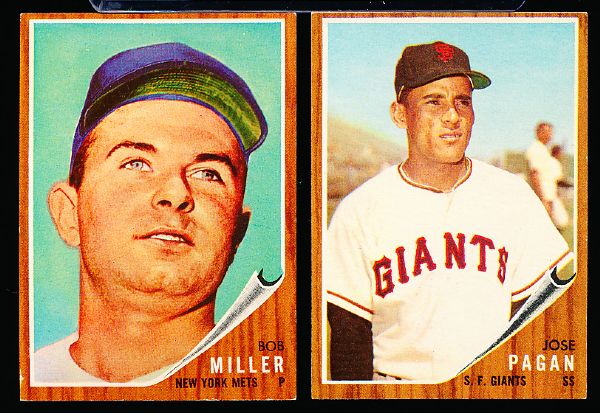 1962 Topps Bb- 6 Diff. Hi#’s