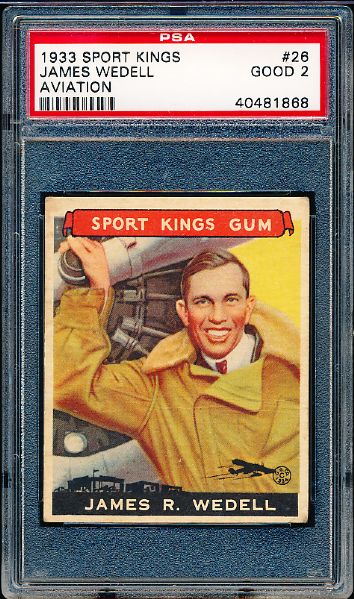 1933 Sport Kings- #26 James Wedell, Aviation- PSA Good 2