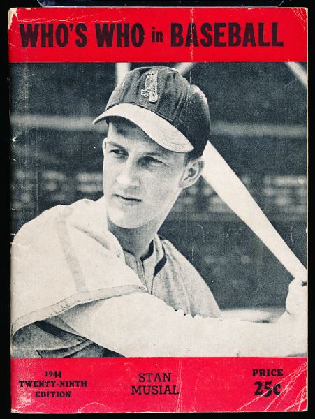 1944 Who’s Who in Baseball- Stan Musial, Cardinals Cover