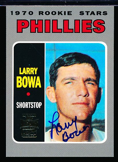 2001 Topps Archives Bsbl. “Reprint Autographs” #TAA60 Larry Bowa, Phillies