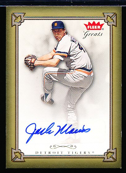 2004 Fleer Greats Bsbl. “Autographs” #JM2 Jack Morris, Tigers