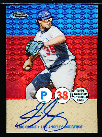 2005 Finest Bsbl. “Refractor Autographs” #EG Eric Gagne, Dodgers