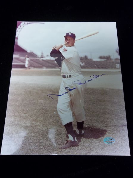 Duke Snider Autographed Brooklyn Dodgers 8 x 10 Color Bsbl. Photo- SGC Authenticated