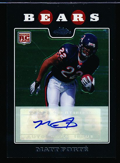 2008 Topps Chrome Ftbl. #191 Matt Forte RC AU, Bears