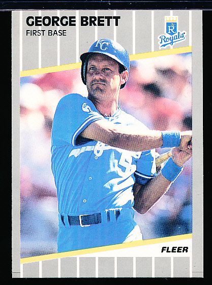 1989 Fleer Bb- #277 George Brett, Royals- 135 Cards