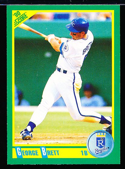 1990 Score Bb- #140 George Brett, Royals- 125 Cards