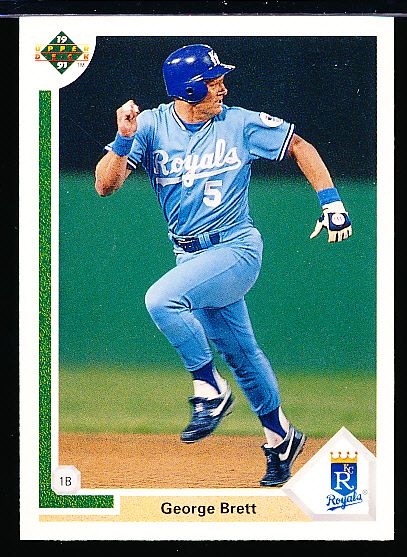 1991 Upper Deck Bb- #525 George Brett, Royals- 115 Cards