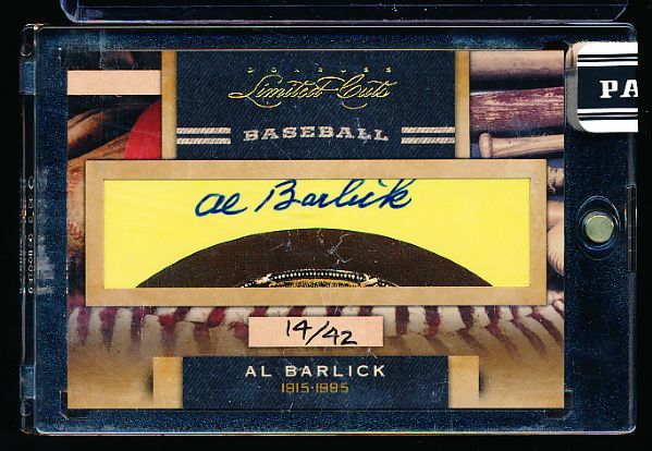 2011 Donruss Limited Bb- “Limited Cuts”- #2 Al Barlick- #14/42 Made!