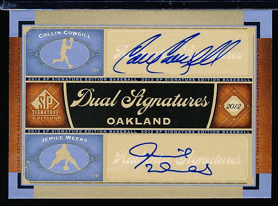 2012 SP Signature Edition Bb- “Dual Signatures”- #OAK15 Collin Cowgill & Jemile Weeks