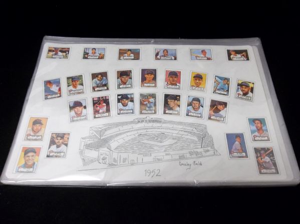 Homemade Cincinnati Reds Lamenated Team 16-3/4” x 11” “Placemats”- 24 Diff. Years!