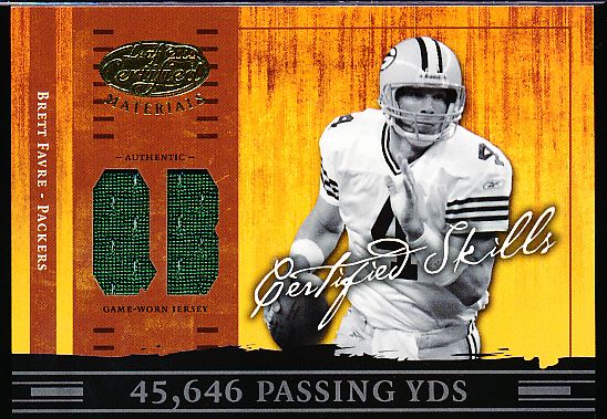 2004 Leaf Certified Materials Ftbl.- “Certified Skills Jersey Position Version”- #62/75 Made!