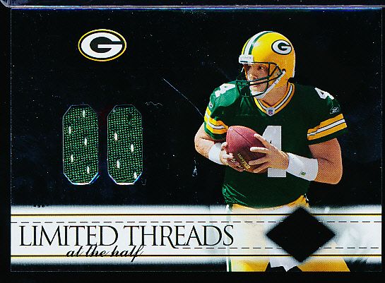 2004 Leaf Limited Ftbl.- “Limited Threads At the Half”- #LT13 Brett Favre, Packers- #08/50 Made! 