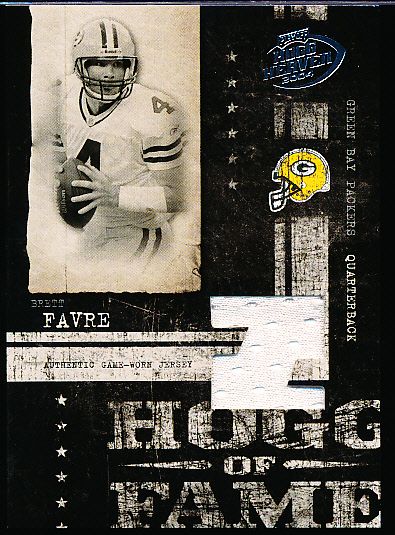 2004 Playoff Hogg Heaven Ftbl.- “Hogg of Fame Jerseys Silver”- #HF1 Brett Favre, Packers- #68/75