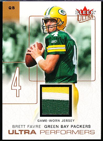 2004 Ultra Ftbl.- “Performers Game Used Copper”- #UP/BF Brett Favre, Packers