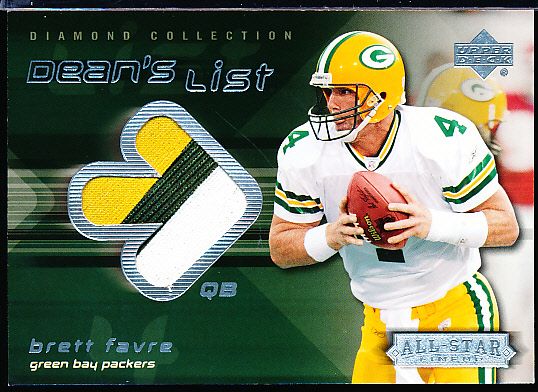 2004 Upper Deck Diamond Connection Ftbl.- “Dean’s List Jerseys”- #DL-BF Brett Favre, Packers