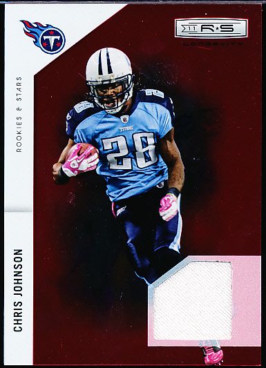 2011 Panini Rookies and Stars Ftbl. “Longevity Jersey” #143 Chris Johnson, Titans