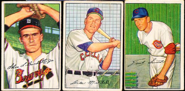 1952 Bowman Bb- 3 Cards